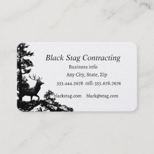 Black Stag Handyman Contractor Business Card