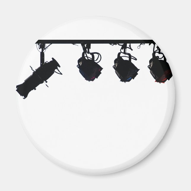 Black Stage Light Silhouettes Digital Camera Magnet (Front)