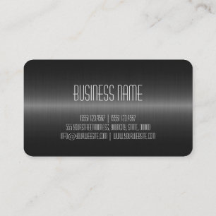 Black Stainless Steel Metal Look Business Card