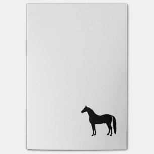 Black Stallion Elegant Horse Silhouette Drawing Post-it Notes