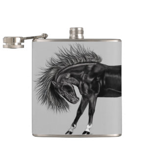 Black Stallion Hip Flask