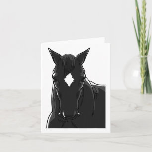 Black Stallion Horse Colt Horseback Riding Owner G Card
