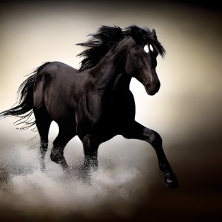Black Stallion Horse Jigsaw Puzzle