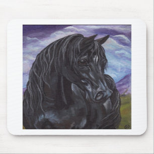 BLACK STALLION HORSE Mousepad