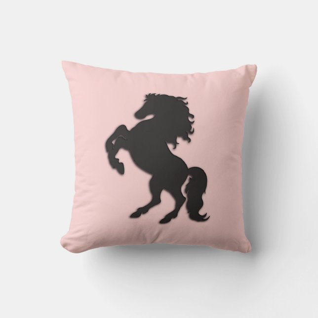 Black Stallion on Pink Cushion (Front)