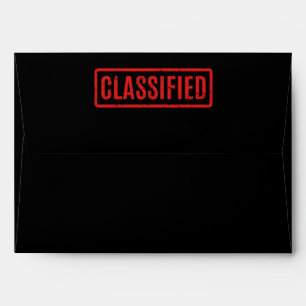 Black Stamped Classified Envelope