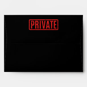 Black Stamped Private Envelope