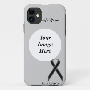 Black Standard Ribbon by Kenneth Yoncich iPhone 11 Case