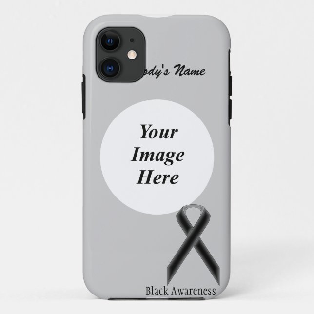 Black Standard Ribbon by Kenneth Yoncich Case-Mate iPhone Case (Back)