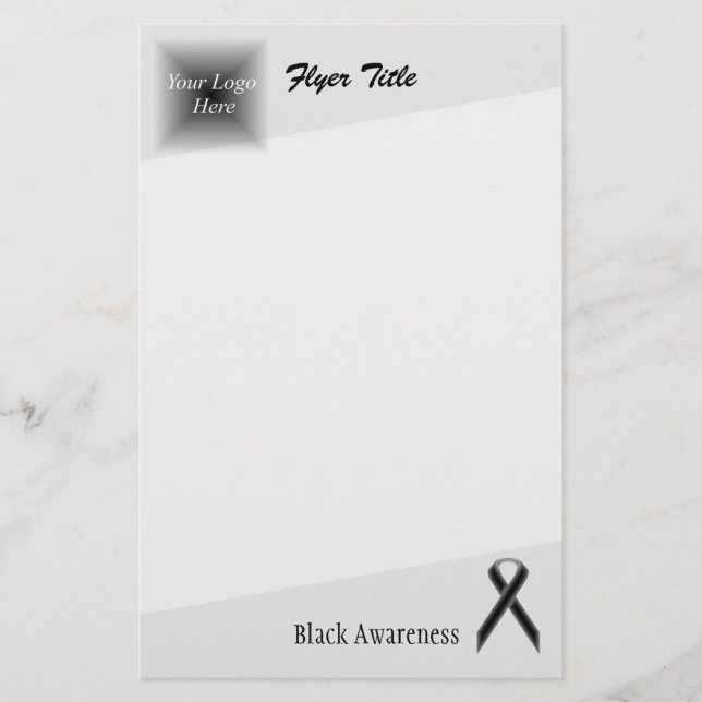 Black Standard Ribbon by Kenneth Yoncich Flyer (Front)