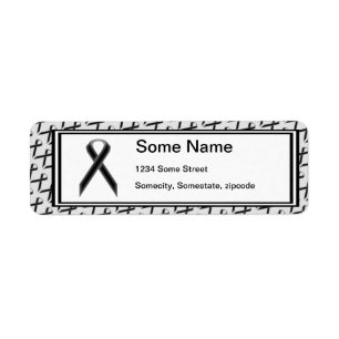 Black Standard Ribbon Return Address Label