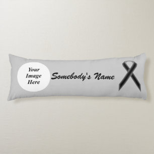 Black Standard Ribbon Template by Kenneth Yoncich Body Cushion