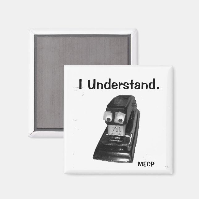 Black Stapler with Googly Eyes Magnet (Front/Back)