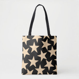 Black Star Celestial Cosmic-Inspired Carry-All Tote Bag
