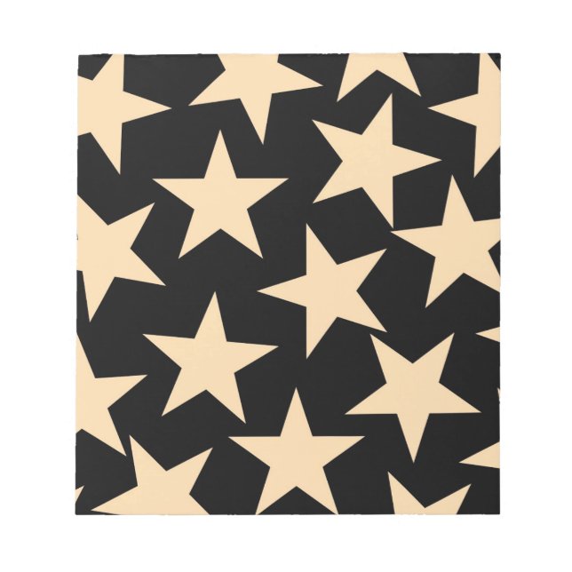 Black Star Celestial Sleek Cosmic Memo Pad (Front)