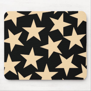 Black Star Celestial Stylish Galaxy-Inspired Mouse Pad