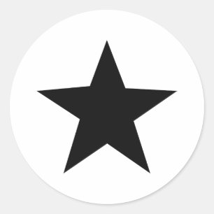 black star icon classic round sticker