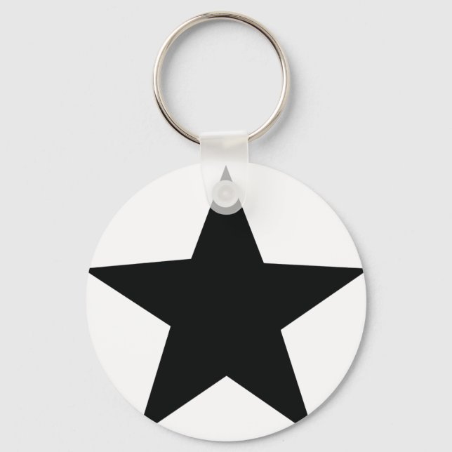 black star icon key ring (Front)