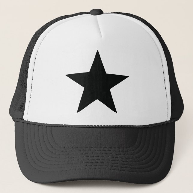 black star icon trucker hat (Front)
