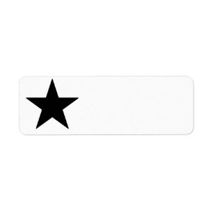 Black Star Label Return Address Label