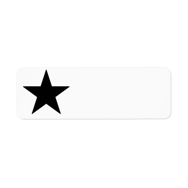 Black Star Label Return Address Label (Front)