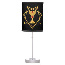 Black Star of Babalon Gold Logo Table Lamp