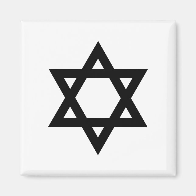 Black Star of David Magnet (Front)
