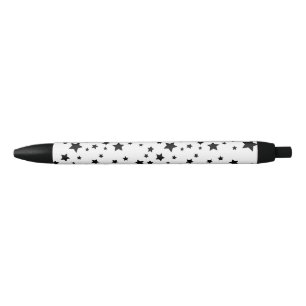 Black Star Pattern Black Ink Pen