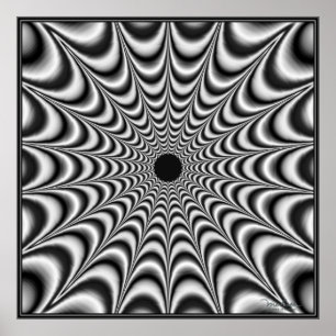 Black Star Radiating Energy Poster