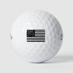 Black Star-Spangled Banner America Flag Golf Balls