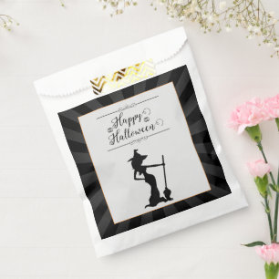 Black Starburst Witch Halloween Favour Bag