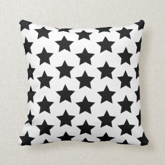 Black Stars, Modern Monochrome Stylish Cushion. Cushion