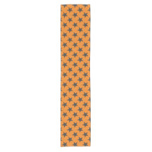 Black Stars on Pumpkin Orange