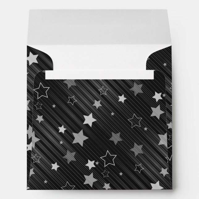 Black Stars Pattern Envelopes (Back (Bottom))