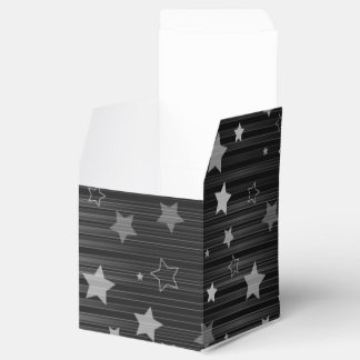 Black Stars Pattern Favour Box
