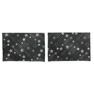 Black Stars Pattern Pillowcase