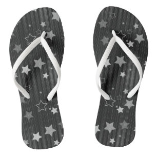 Black Stars Pattern Thongs