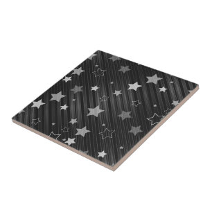 Black Stars Pattern Tile