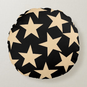 Black Stars Pillow for Elegant Home Decor