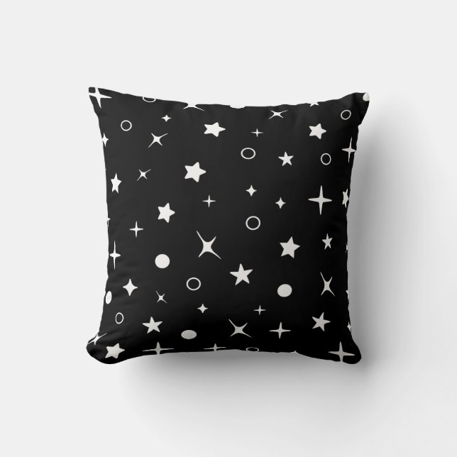 black stars sky night  cushion (Front)