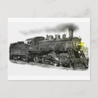 Black Steam Postcard