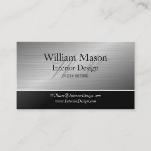 Black & Steel Monogram Business Card