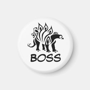 Black Stegosaurus Spiked Dinosaur Magnet