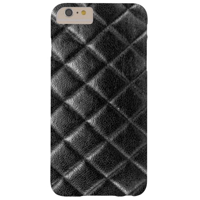 Black stitched leather bag quilted cc caviar Case-Mate iPhone case (Back)