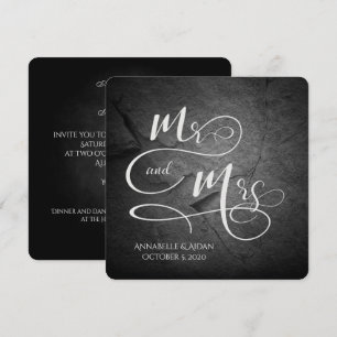 Black Stone Glow Invitation