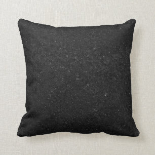 Black Stone Print Texture Pattern Cushion