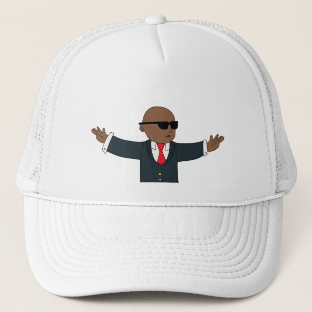 Black Stonk Guy Trucker Hat (Front)