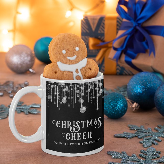Black String Lights Christmas Party Coffee Mug (Creator Uploaded)