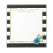 Black Stripe & Blue Flower Personalised Notepad