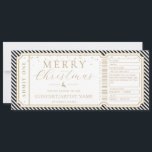 Black Stripe Concert Ticket Gift Voucher Card<br><div class="desc">This fake Christmas concert gift voucher design features a stripe design. All of the text is fully editable. For more advanced customisation of this design,  simply select the "Customise It" button above.</div>